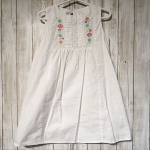 Carter's girls white with floral print size 4t knee length a line dress